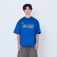 Peanuts Gender Neutral Printed Oversized Jersey Tee - Blue - PU2605003B