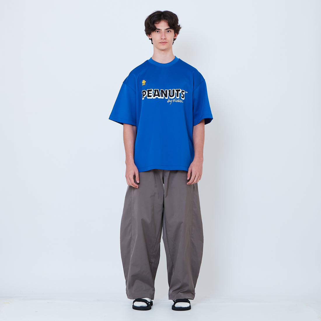 Peanuts Gender Neutral Printed Oversized Jersey Tee - Blue - PU2605003B