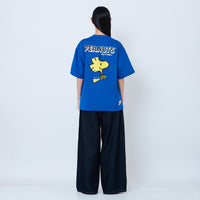 Peanuts Gender Neutral Printed Oversized Jersey Tee - Blue - PU2605003B