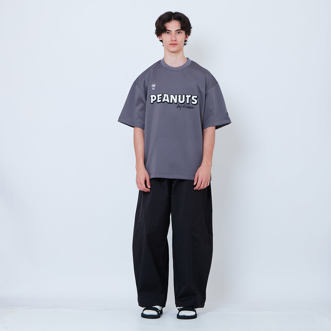 Peanuts Gender Neutral Printed Oversized Jersey Tee - Metal - PU2605003C