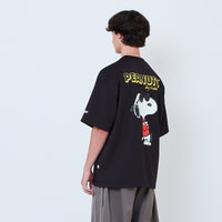 Peanuts Gender Neutral Printed Oversized Jersey Tee - Black - PU2605003D