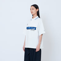 Peanuts Gender Neutral Printed Oversized Jersey Polo Tee - Off White - PU2605004A