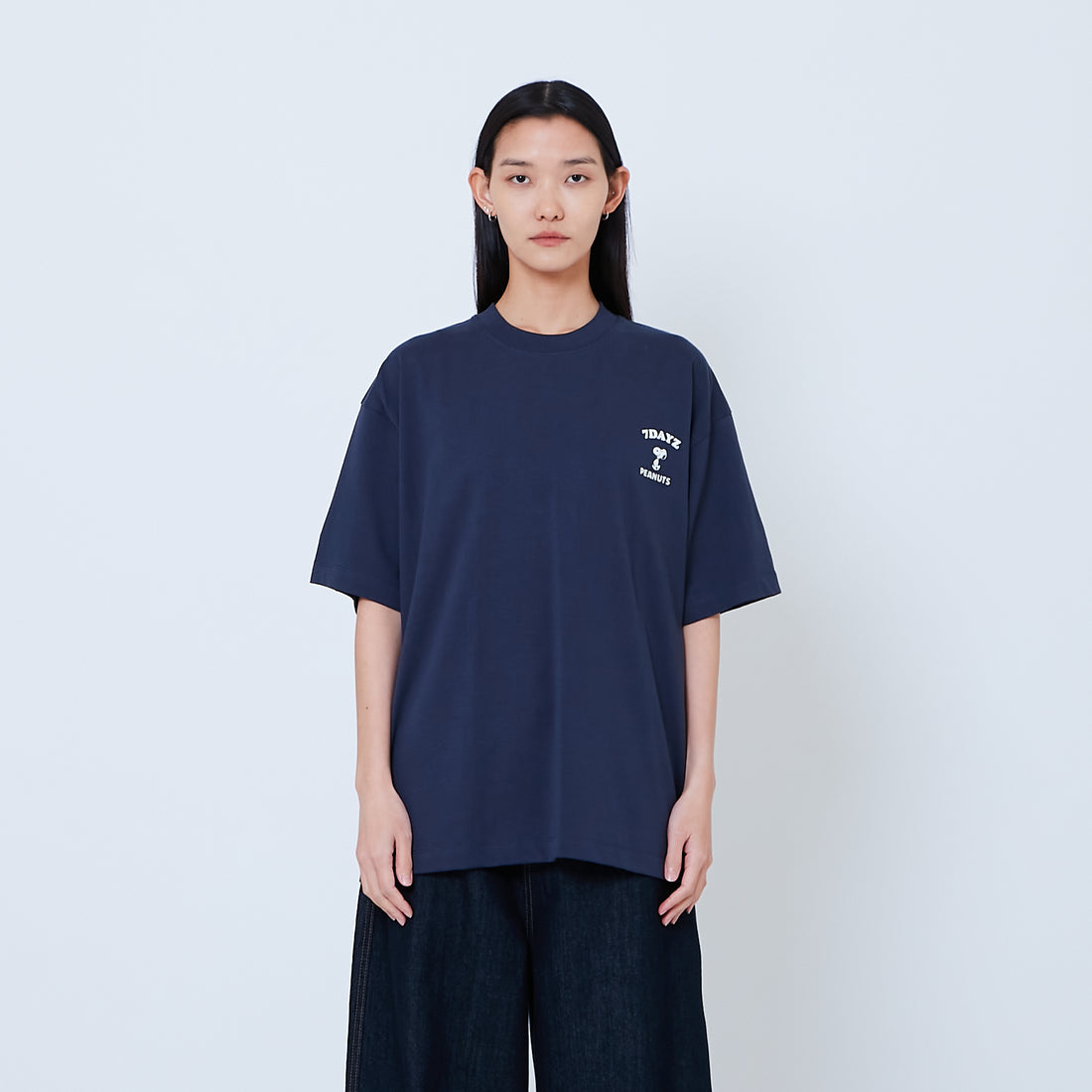 Peanuts Gender Neutral Embroidery Tee - Navy - PU2605006B