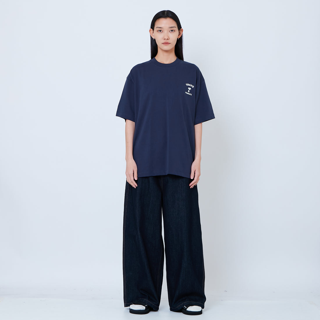 Peanuts Gender Neutral Embroidery Tee - Navy - PU2605006B