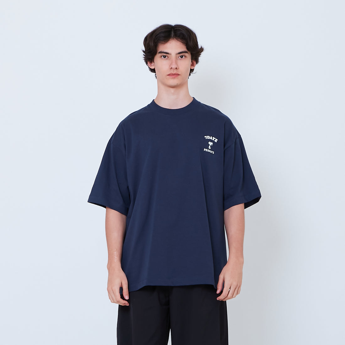 Peanuts Gender Neutral Embroidery Tee - Navy - PU2605006B