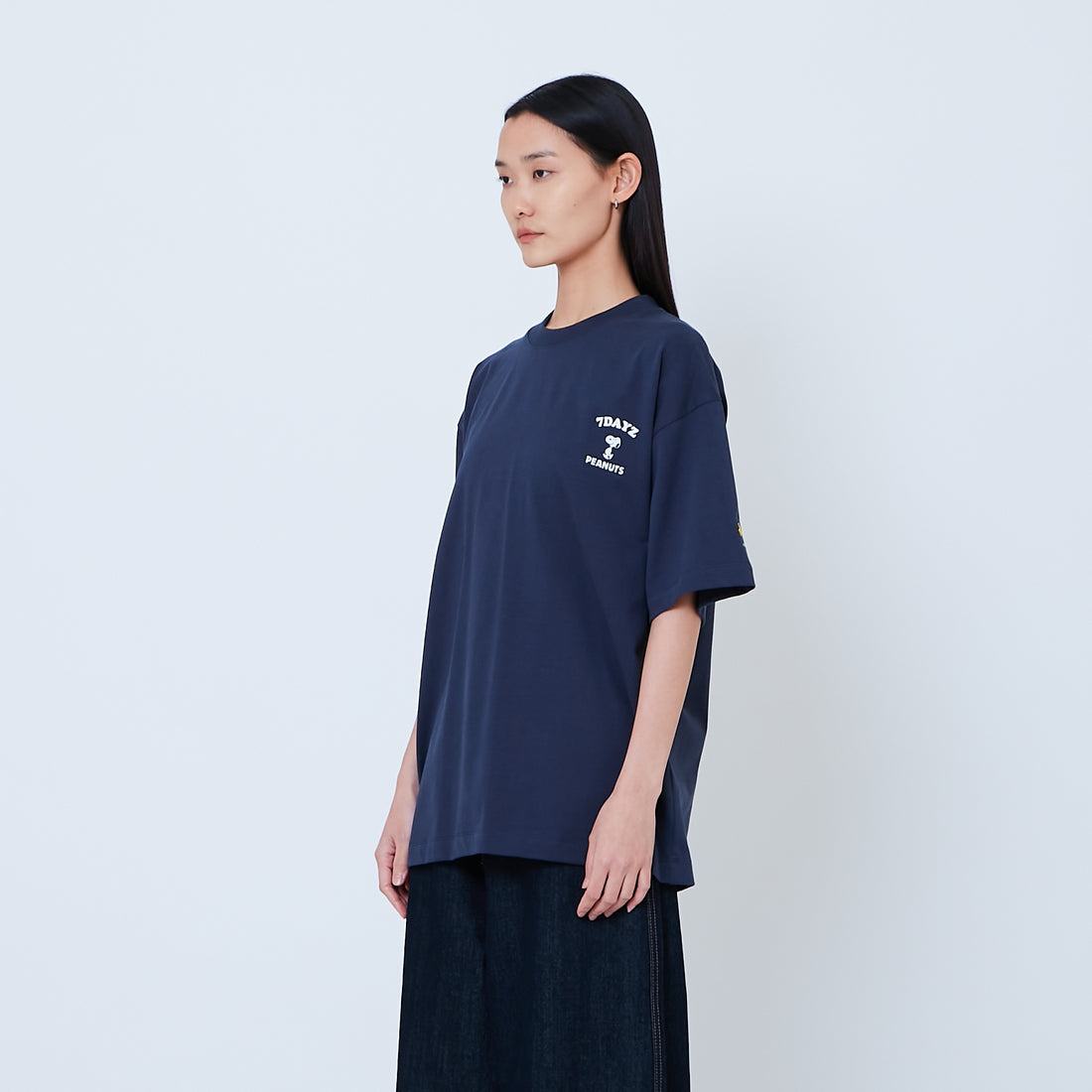 Peanuts Gender Neutral Embroidery Tee - Navy - PU2605006B