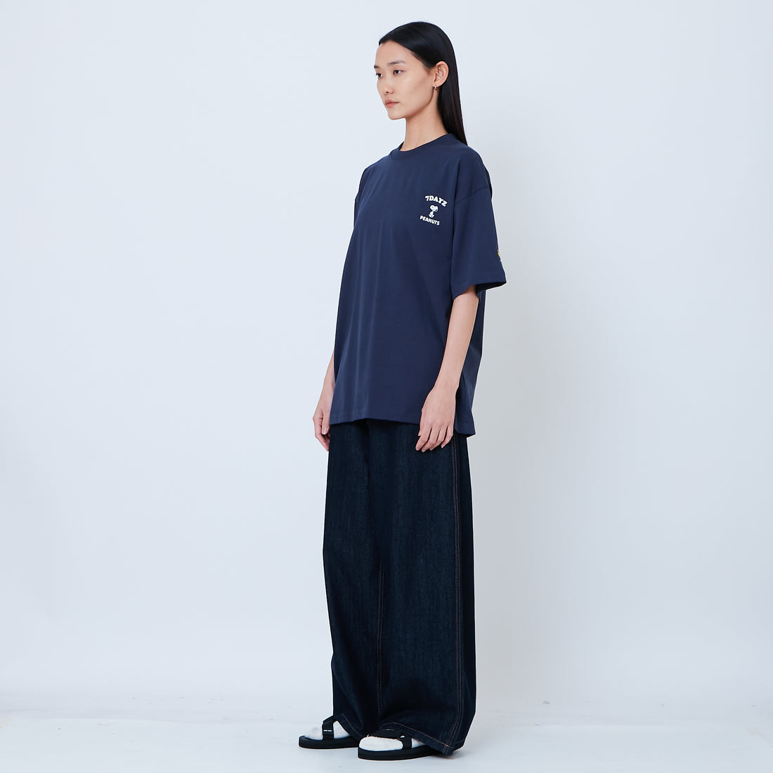 Peanuts Gender Neutral Embroidery Tee - Navy - PU2605006B