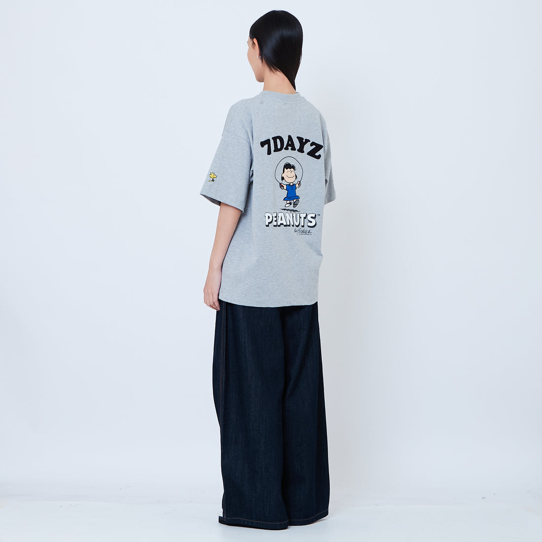 Peanuts Gender Neutral Embroidery Tee - Melange Grey - PU2605006C