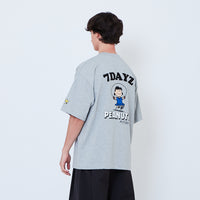 Peanuts Gender Neutral Embroidery Tee - Melange Grey - PU2605006C