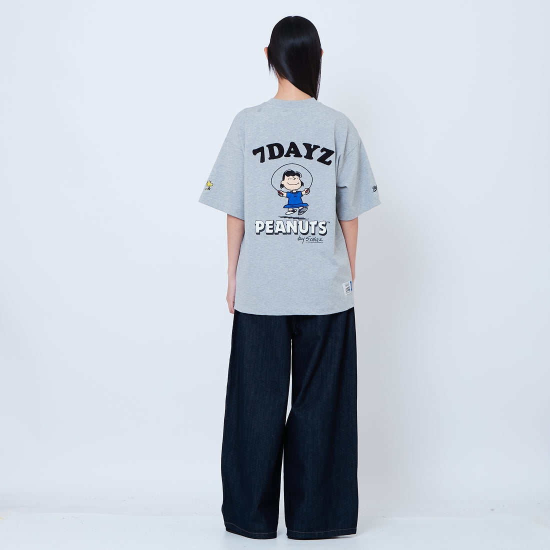 Peanuts Gender Neutral Embroidery Tee - Melange Grey - PU2605006C