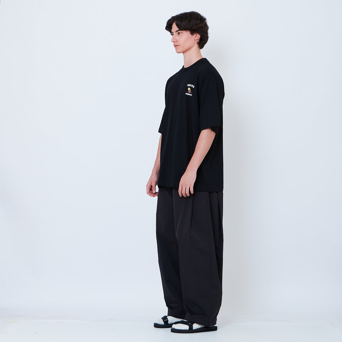 Peanuts Gender Neutral Embroidery Tee - Black - PU2605006D