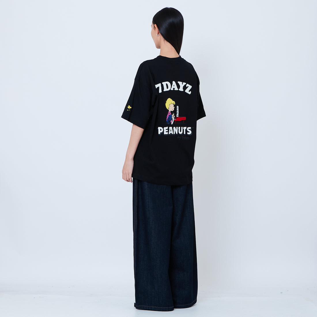 Peanuts Gender Neutral Embroidery Tee - Black - PU2605006D