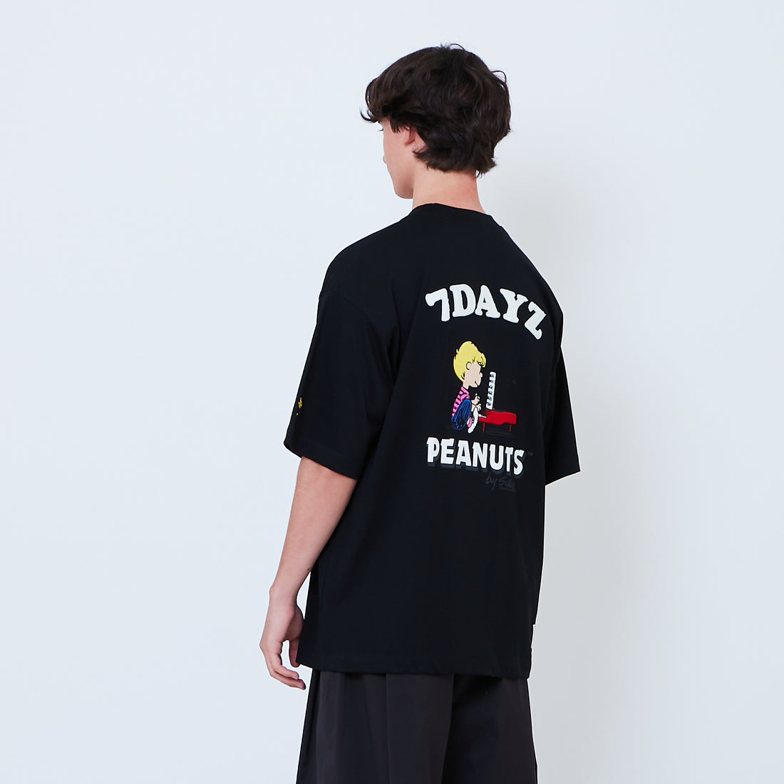 Peanuts Gender Neutral Embroidery Tee - Black - PU2605006D