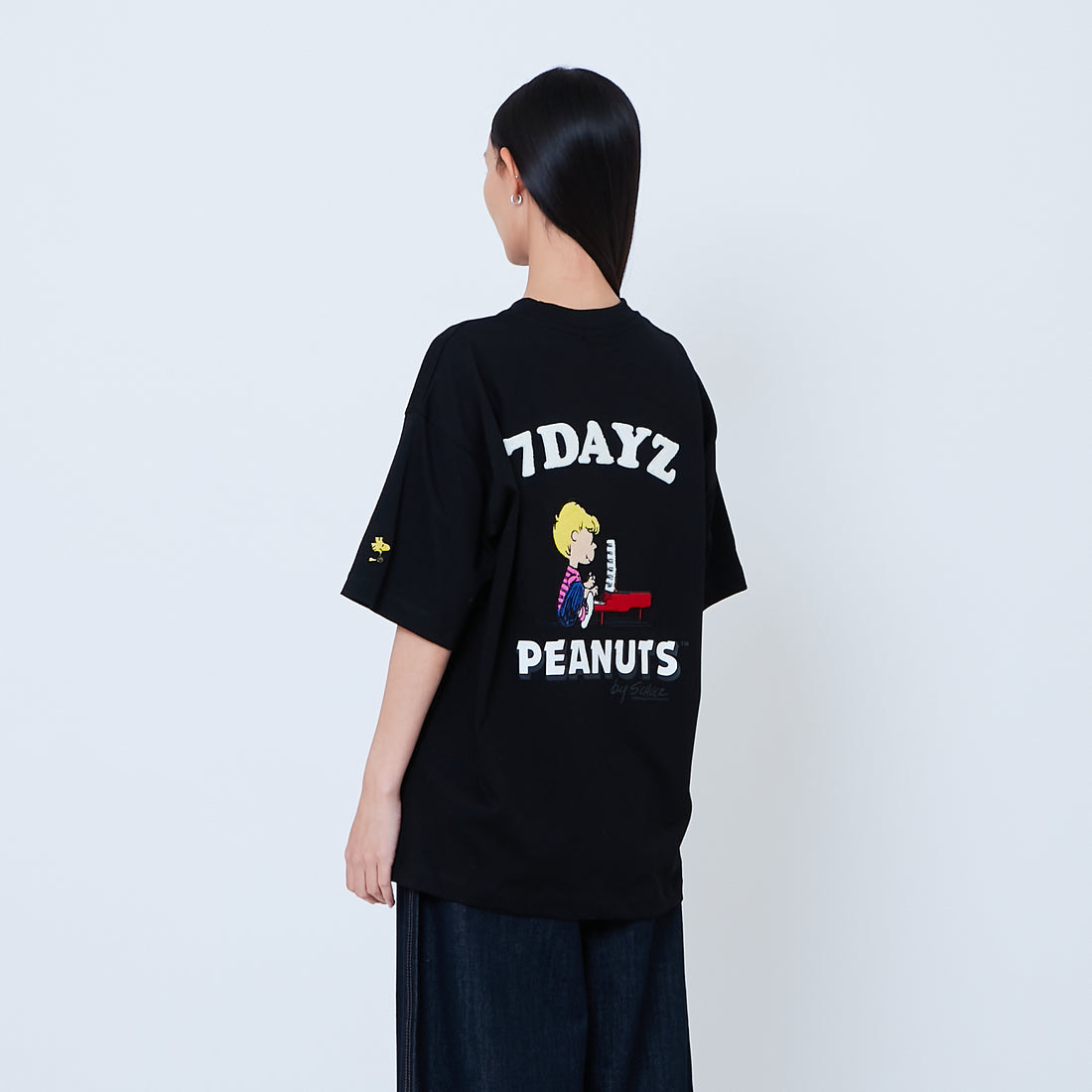 Peanuts Gender Neutral Embroidery Tee - Black - PU2605006D