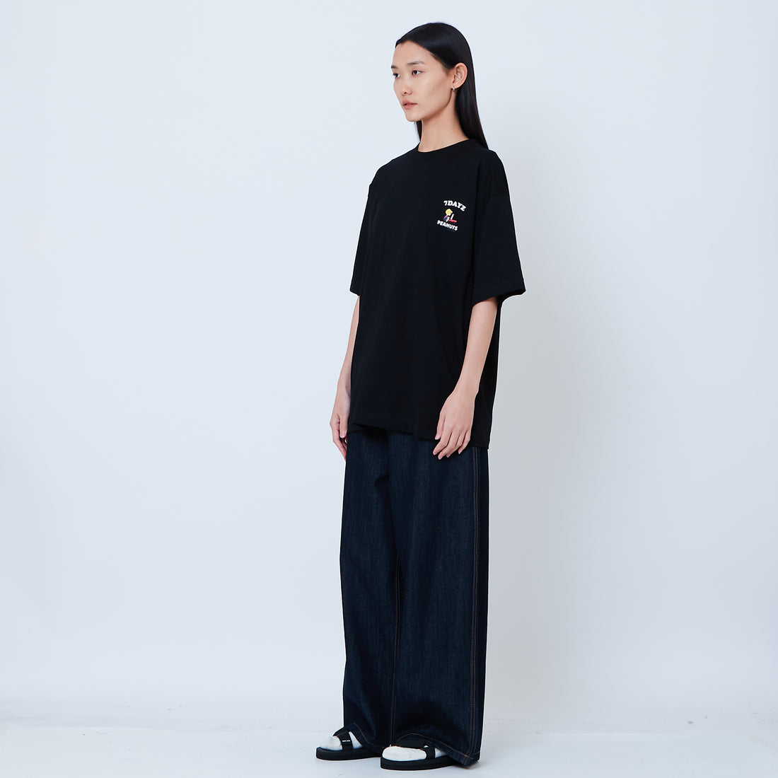 Peanuts Gender Neutral Embroidery Tee - Black - PU2605006D