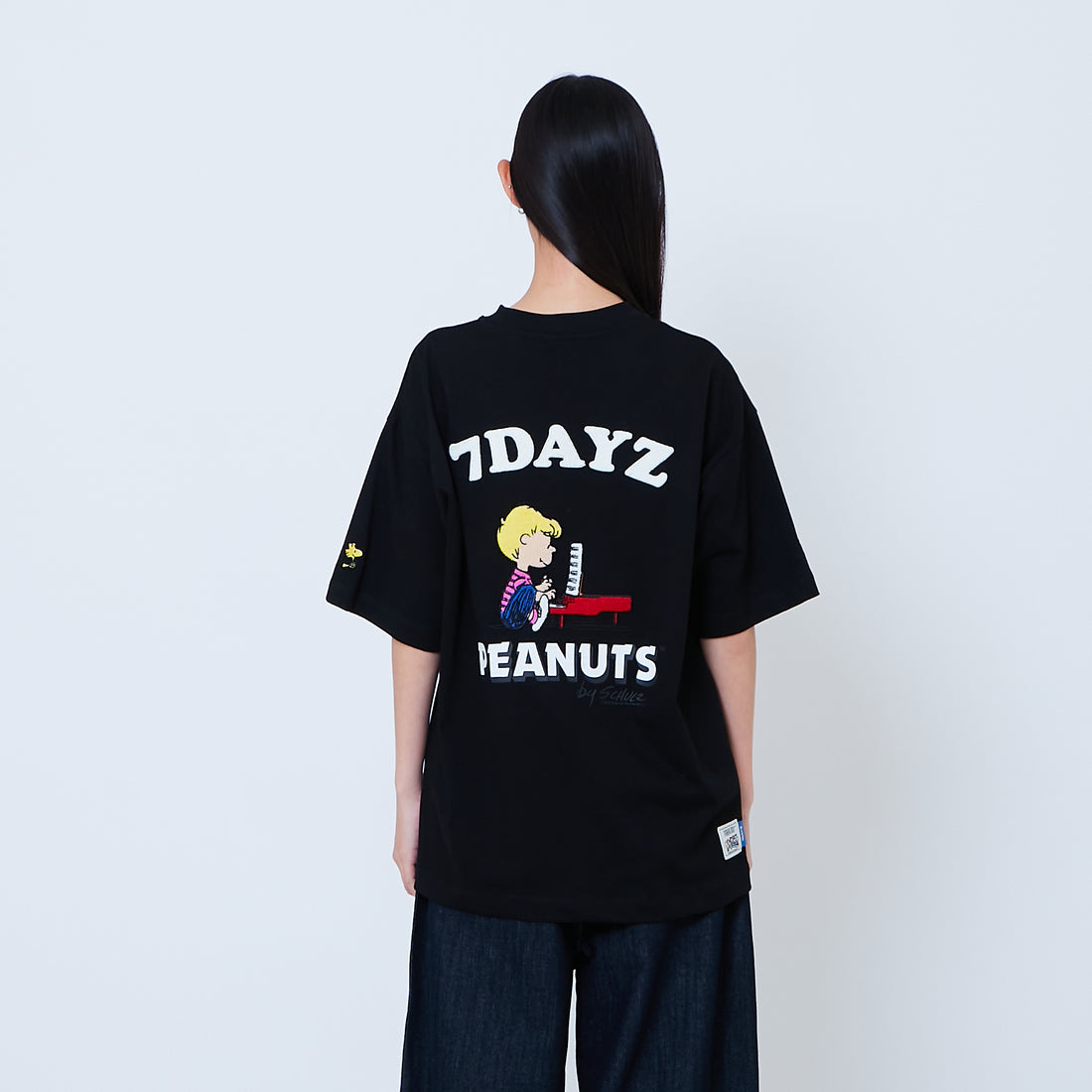 Peanuts Gender Neutral Embroidery Tee - Black - PU2605006D