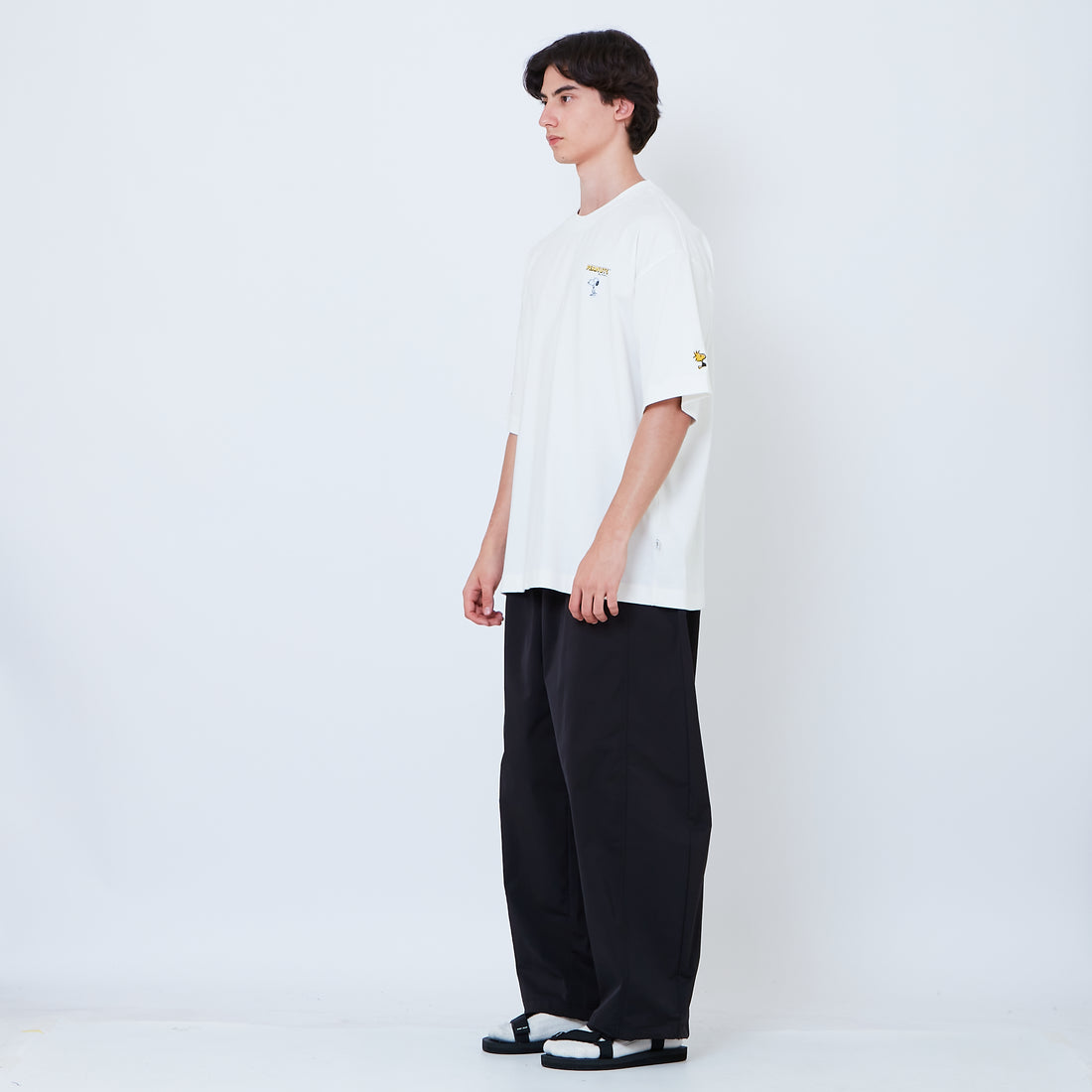 Peanuts Gender Neutral Embroidery Tee - Off White - PU2605007A
