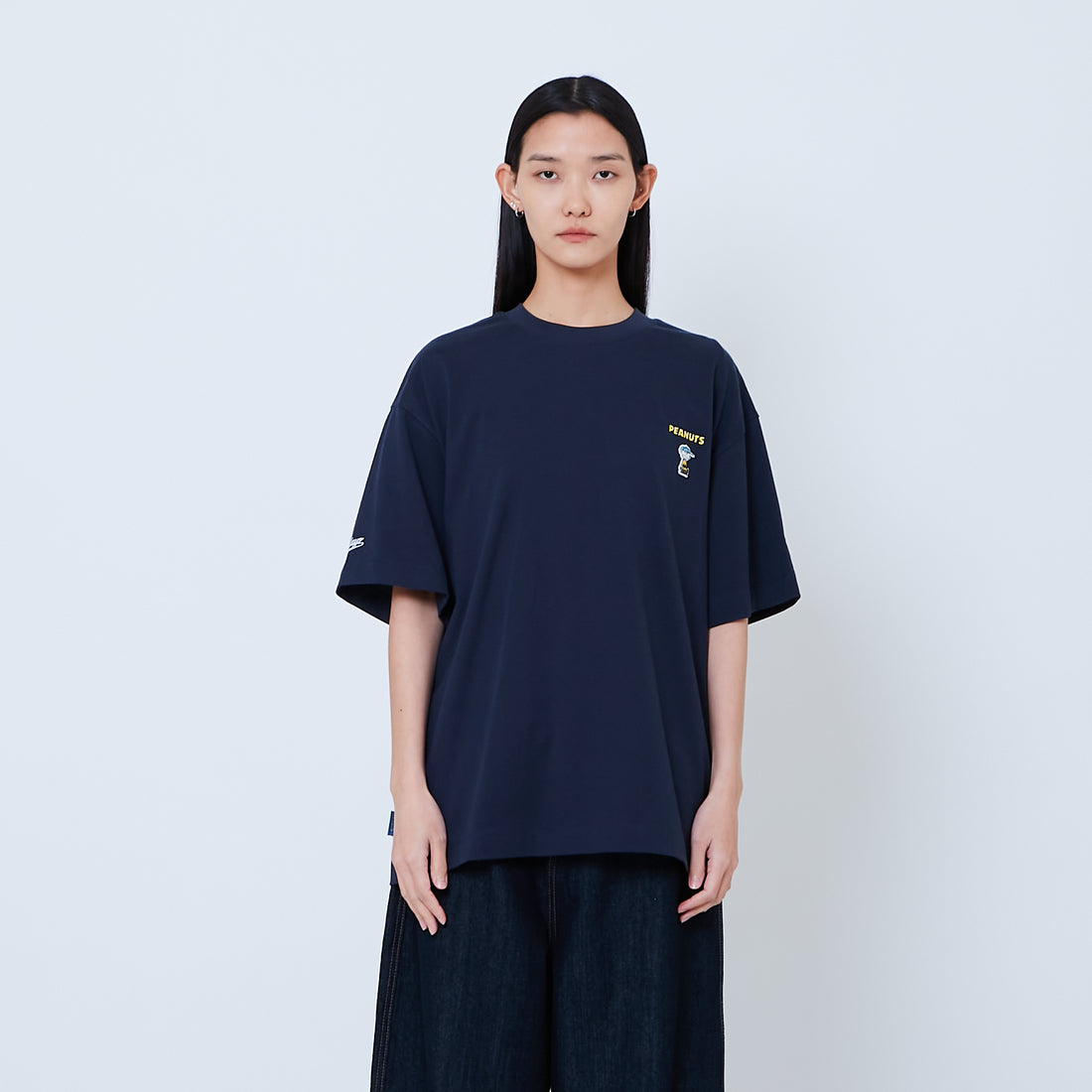 Peanuts Gender Neutral Embroidery Tee - Navy - PU2605007C