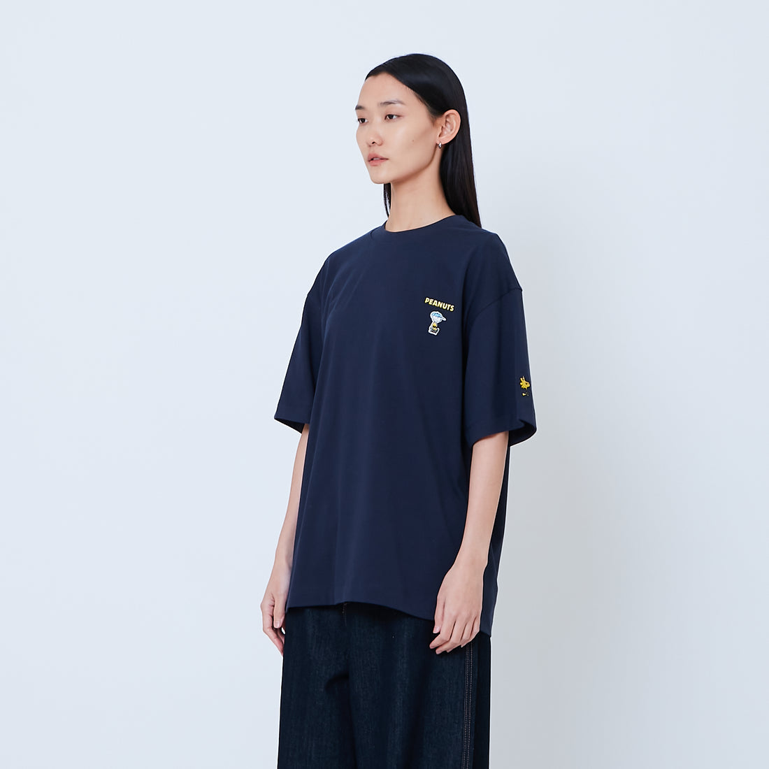 Peanuts Gender Neutral Embroidery Tee - Navy - PU2605007C