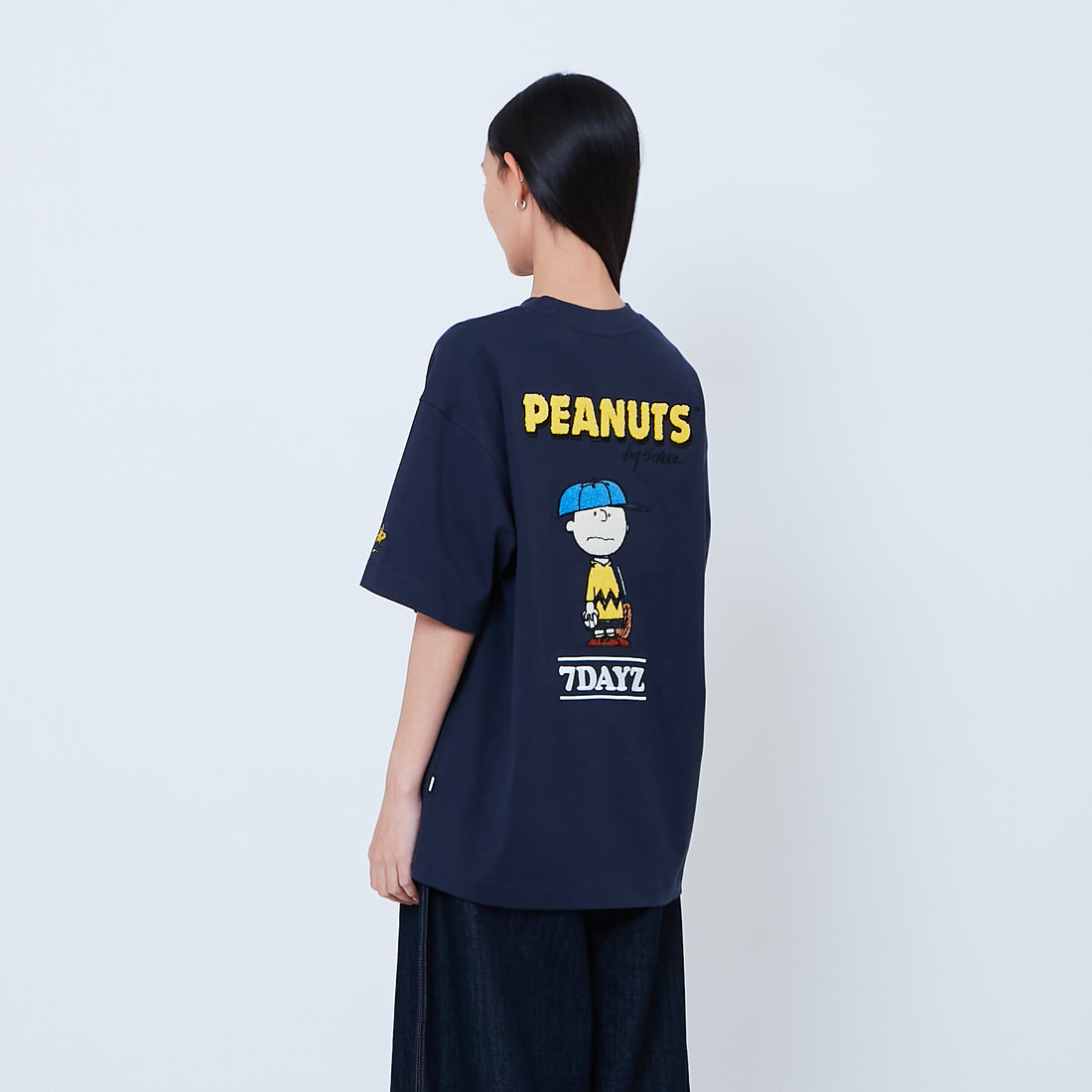 Peanuts Gender Neutral Embroidery Tee - Navy - PU2605007C