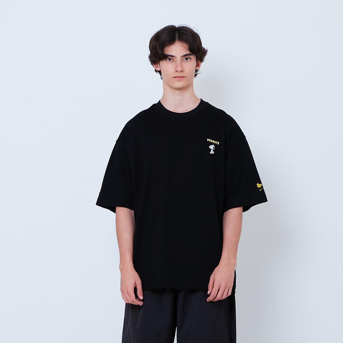 Peanuts Gender Neutral Embroidery Tee - Black - PU2605007D