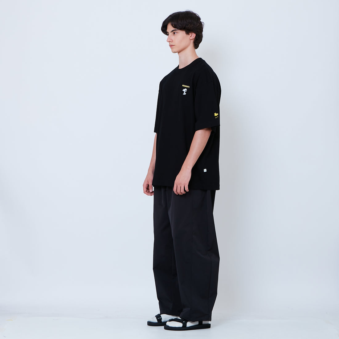 Peanuts Gender Neutral Embroidery Tee - Black - PU2605007D