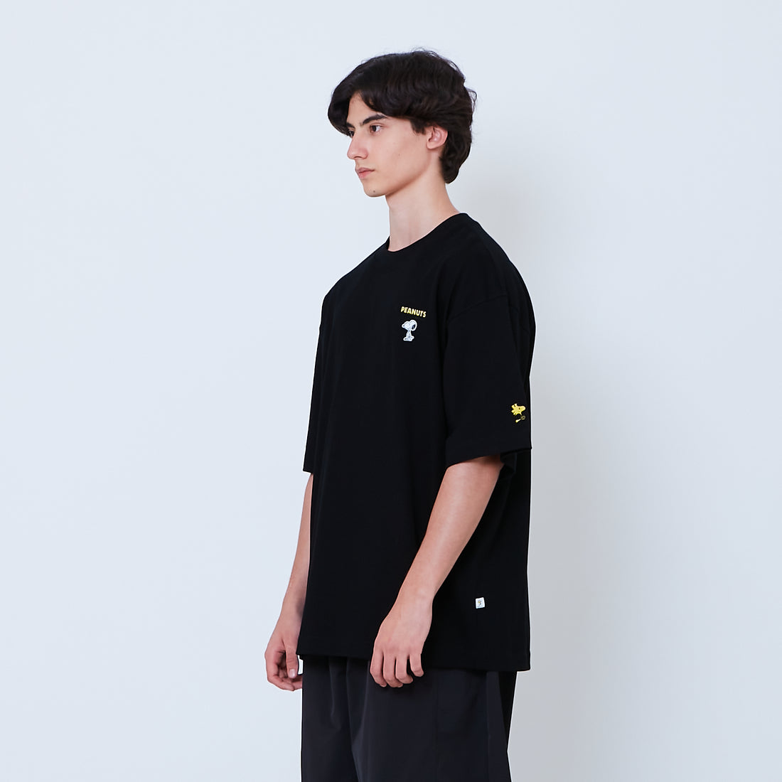 Peanuts Gender Neutral Embroidery Tee - Black - PU2605007D