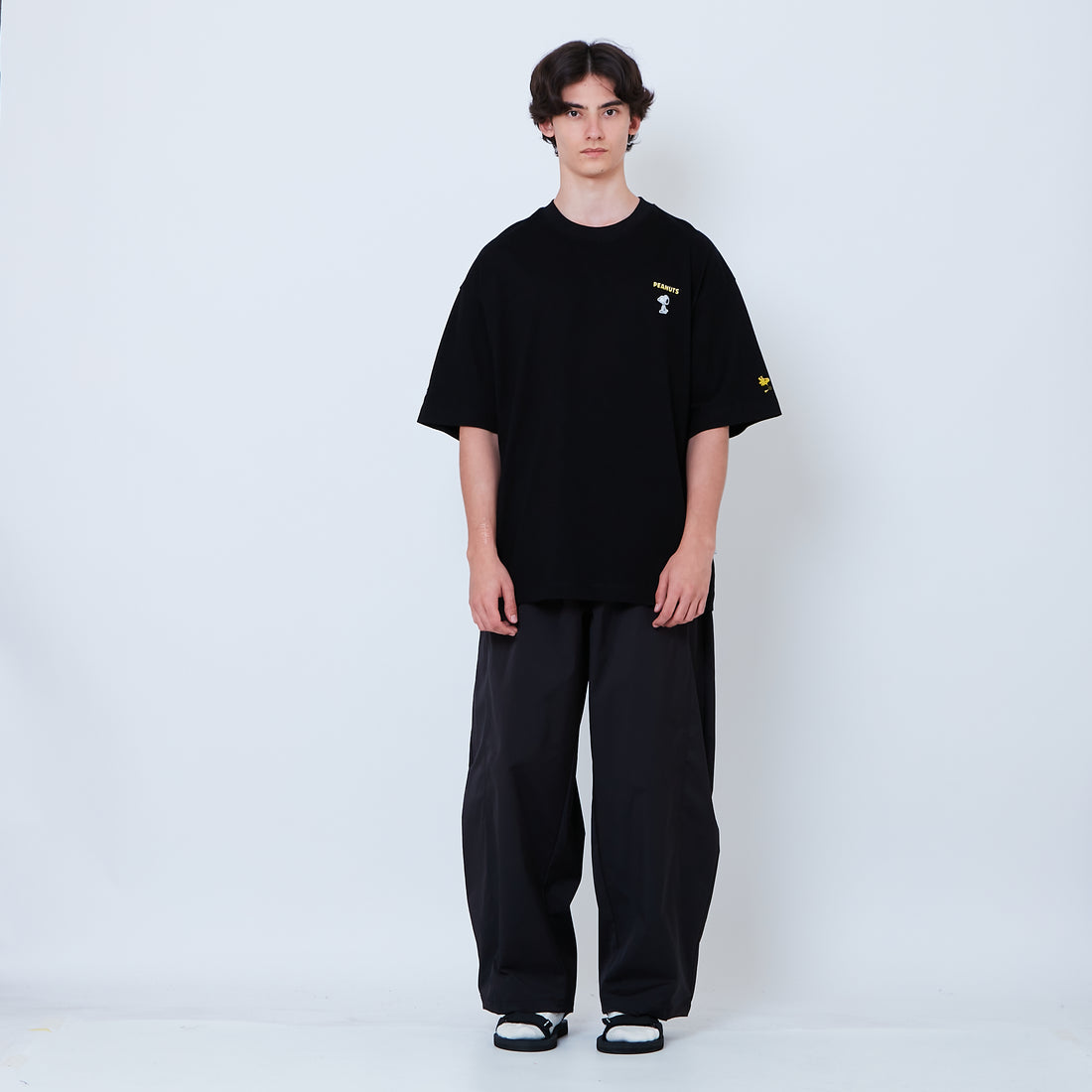 Peanuts Gender Neutral Embroidery Tee - Black - PU2605007D