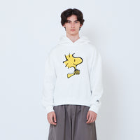 Peanuts Gender Neutral Embroidery Oversized Hoodie - Off White - PU2605009A