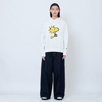 Peanuts Gender Neutral Embroidery Oversized Hoodie - Off White - PU2605009A