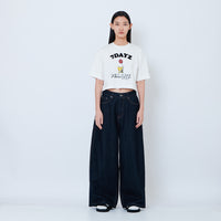 Peanuts Women Embroidery Cropped Tee - Off White - PW2605001A