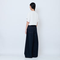 Peanuts Women Embroidery Cropped Tee - Off White - PW2605001A