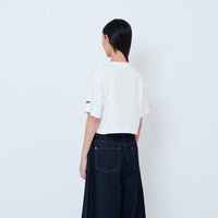 Peanuts Women Embroidery Cropped Tee - Off White - PW2605001A