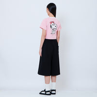 Peanuts Women Printed Cropped Jersey Tee - Pink - PW2605003A