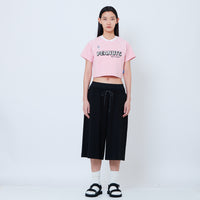 Peanuts Women Printed Cropped Jersey Tee - Pink - PW2605003A