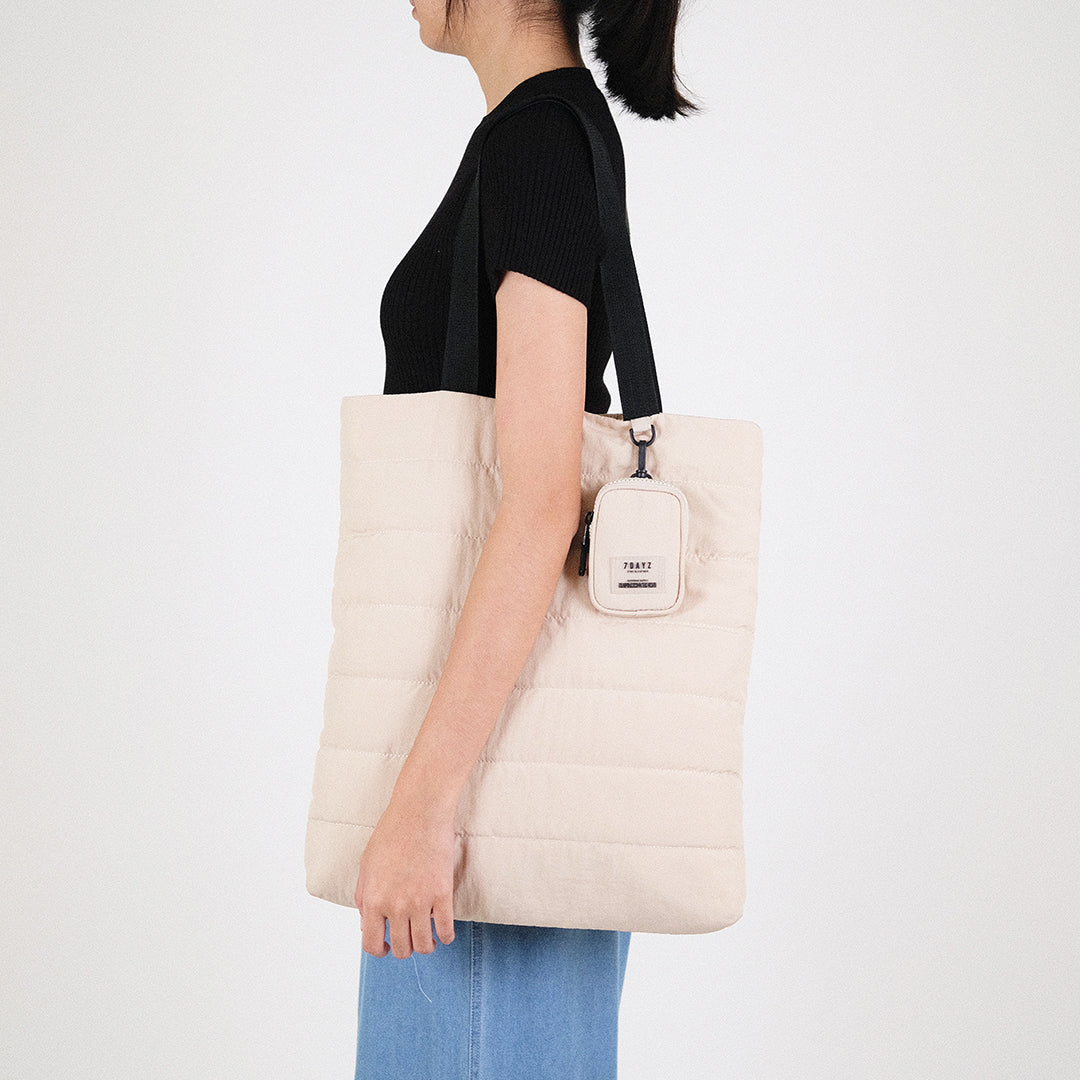 Puffie Tote Bag - Beige - SA2301002A