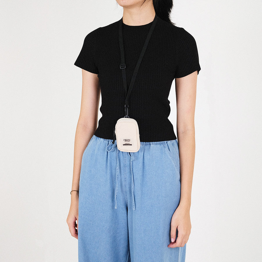 Puffie Neck Pouch - Beige - SA2301006A