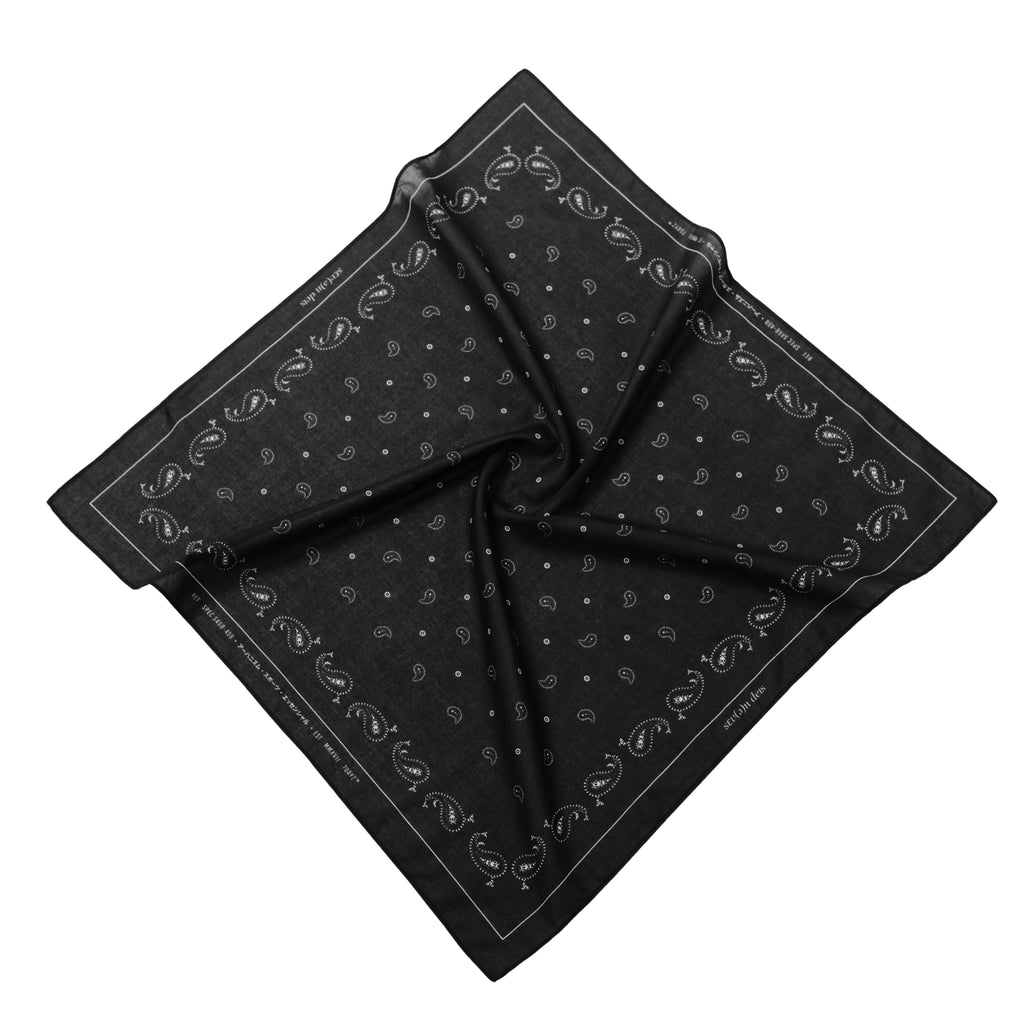 Paisley Print Bandana - Black - SA2509024D
