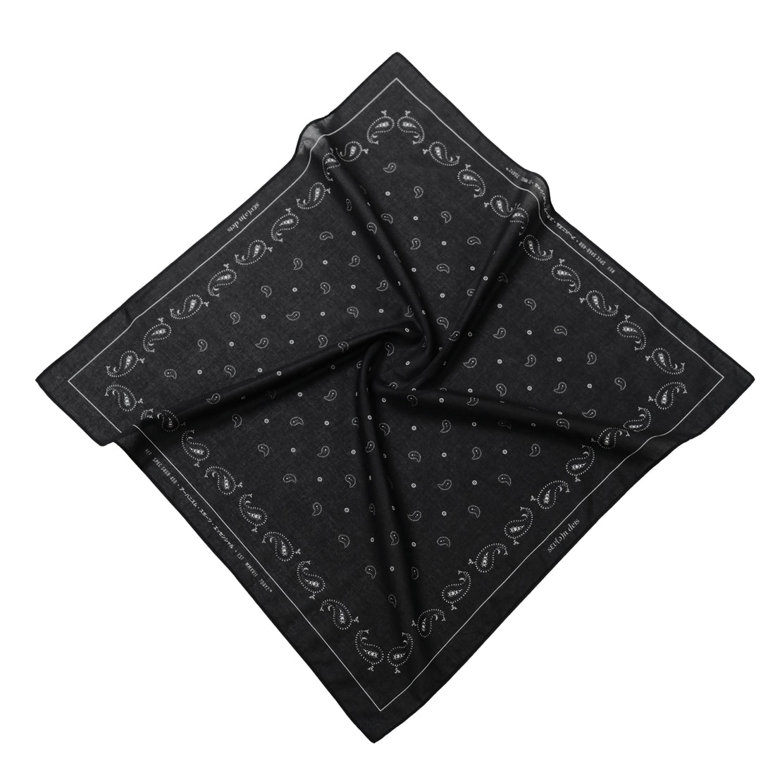Paisley Print Bandana - Black - SA2509024D