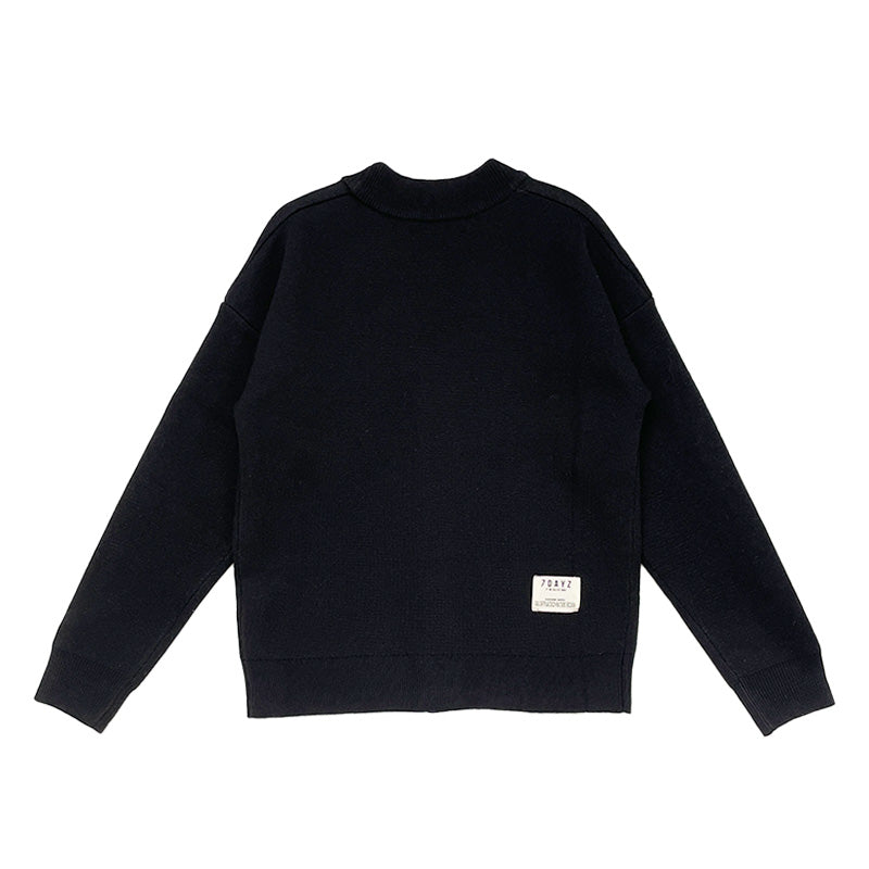 Boy Oversized Cardigan - Black - SB2308226A