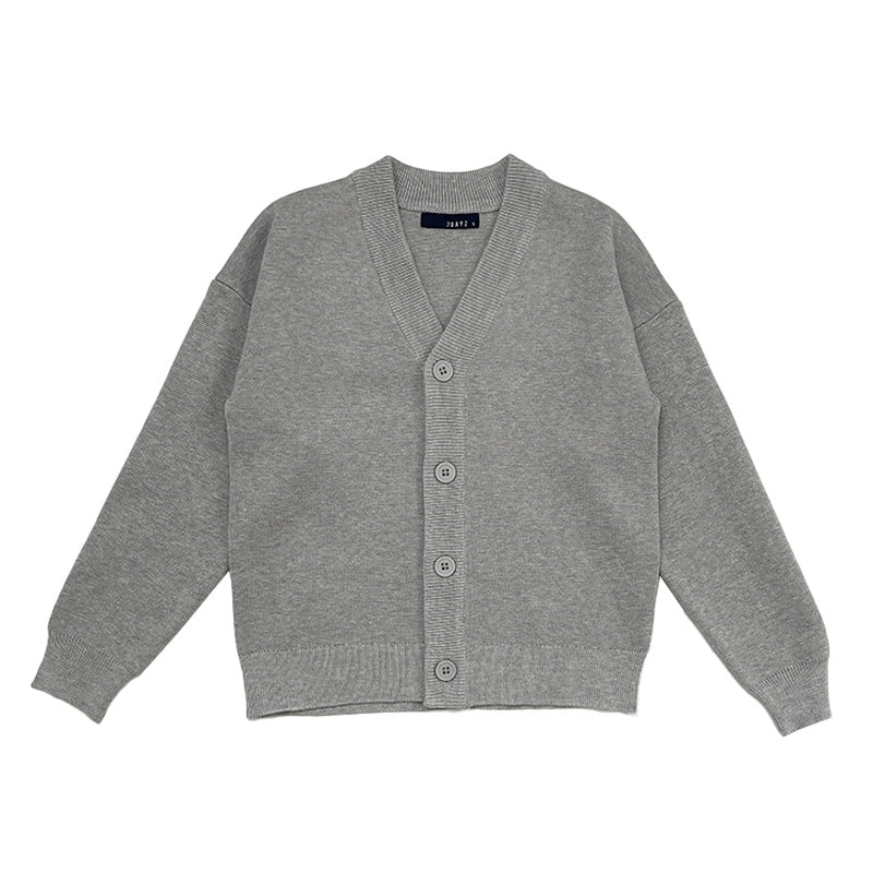 Boy Oversized Cardigan - Grey - SB2308226B