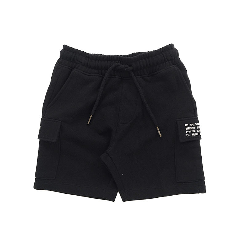 Boy Cargo Sweat-Shorts - Black - SB2305207C