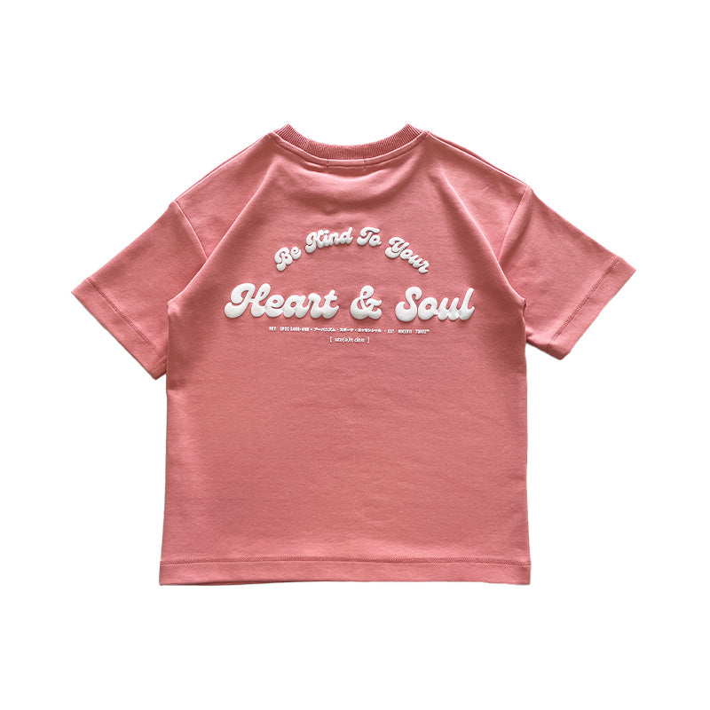 Boy Printed Oversized Tee - Dark Pink - SB2307211C