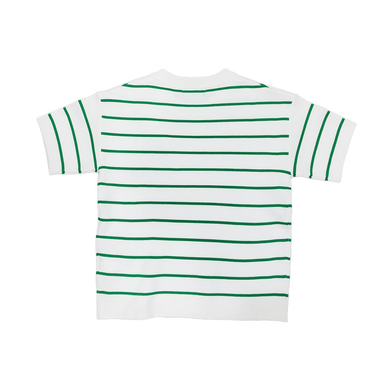 Boy Oversized Stripe Sweater - Green - SB2307213A