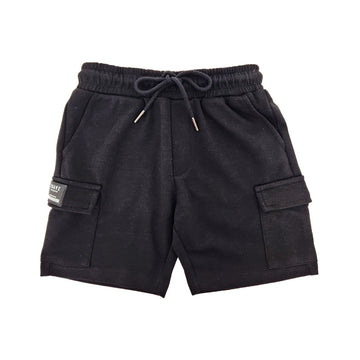 Boy Printed Sweat-Shorts - Black - SB2307214B