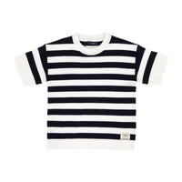 Boy Oversized Stripe Sweater - Navy - SB2308219B