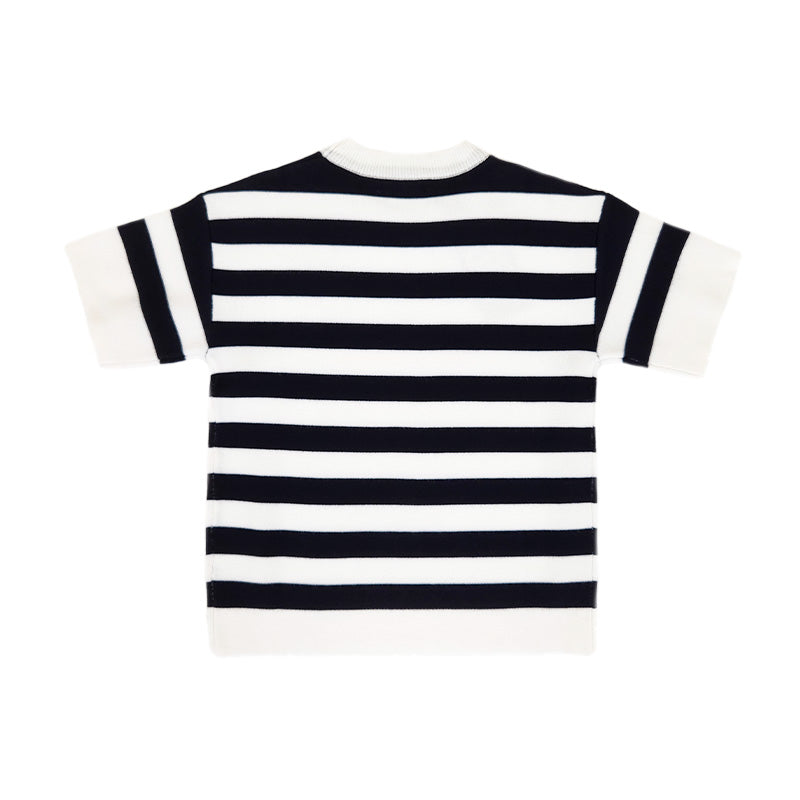Boy Oversized Stripe Sweater - Navy - SB2308219B