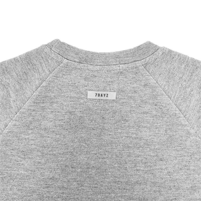 Boy Oversized Pique Top - Melange Grey - SB2308220C