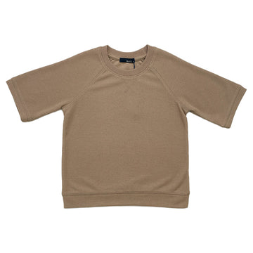 Boy Oversized Waffle Top - Khaki - SB2309228B