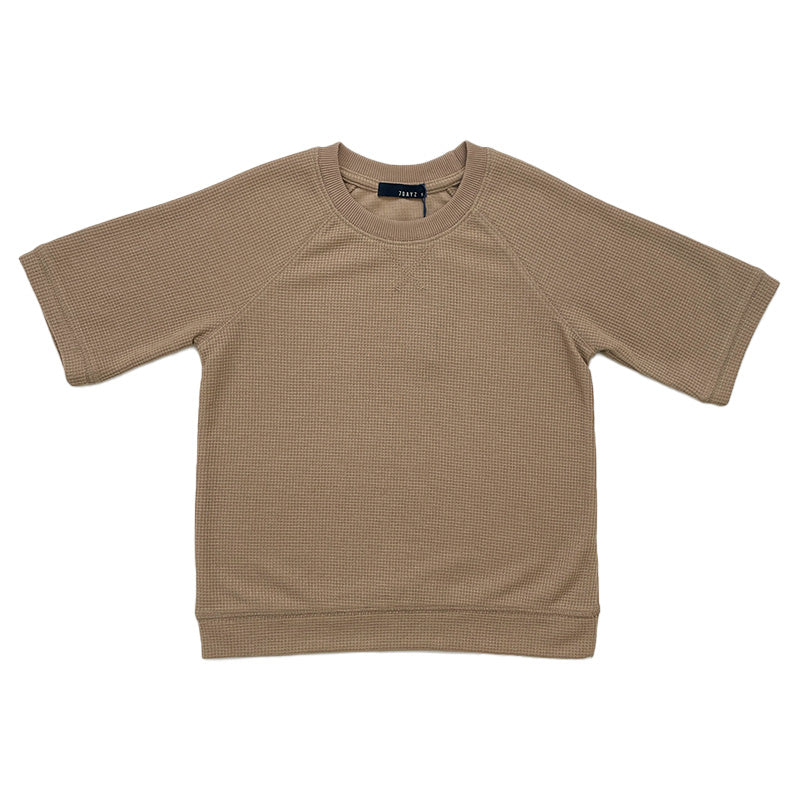 Boy Oversized Waffle Knit Top - Khaki - SB2309228B